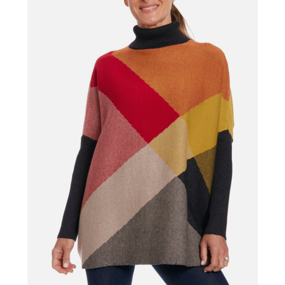 Joseph A. Sweaters - NWT Joseph A Womens turtle neck oversized poncho sweater small